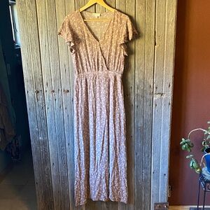 Bohme Maxi Dress with Ruffle Sleeves